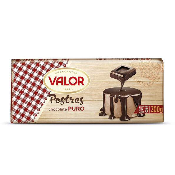 VALOR CHOCOLATE PURO POSTRES 200GR
